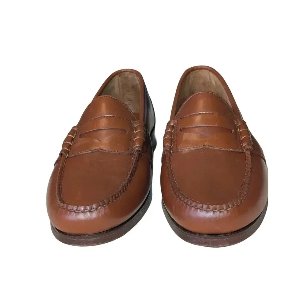 Polo Ralph Lauren Bench Made USA Admiralty Beefroll Penny Loafers Sz 9 NIB - Picture 7 of 14